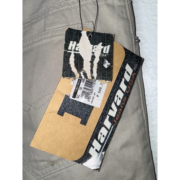 NWT Deadstock Vintage Harvard Jeans USA Mens Khaki Chino Pants 34X30.5 See Pics - Picture 14 of 16